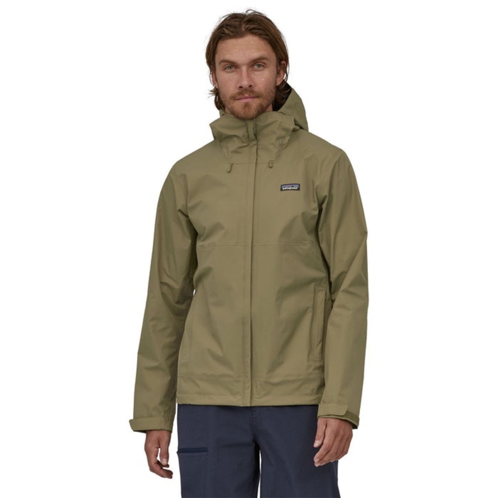 PATAGONIA MEN'S TORRENTSHELL 3L JACKET olive green sage khaki XL Raincoat